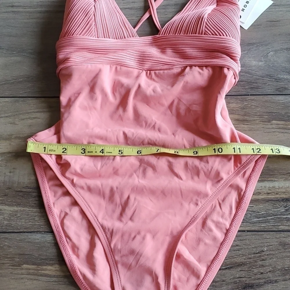 NWT Robin Piccone Lily Womens Pink Lemonade One Piece Swim Sz 6